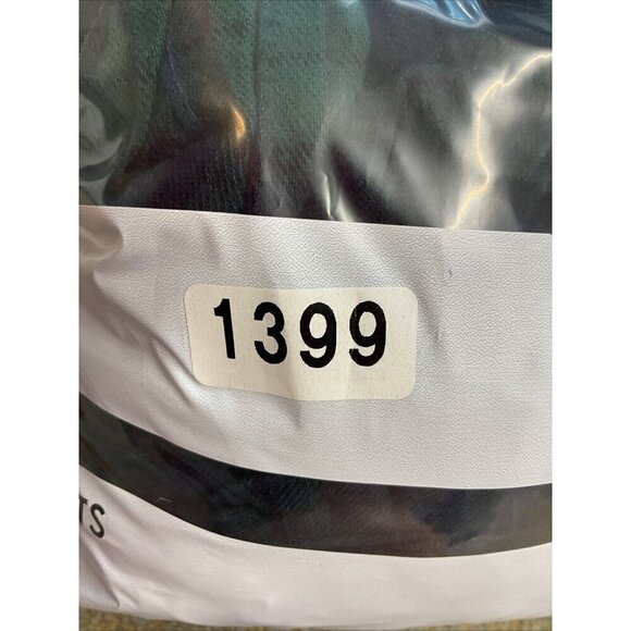 Mens‎ LL Bean Tartan Plaid Flannel Robe L Large Green Scotch Plaid Belted - Picture 7 of 9